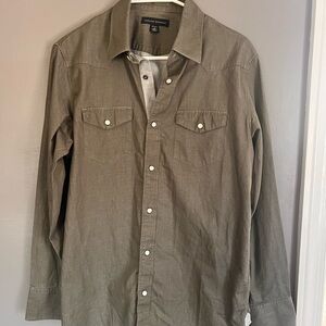 Banana Republic Men's Gray Button down  Shirt